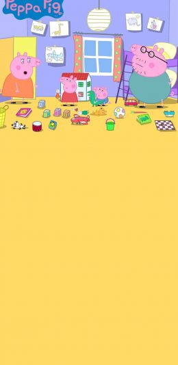 [2436x1125]影视 美国 动画 小猪佩奇 苹果手机动漫壁纸图片