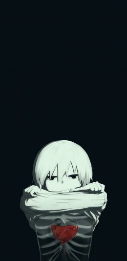 [2436x1125]心脏 伤害 动漫人物 角色 苹果手机动漫壁纸图片