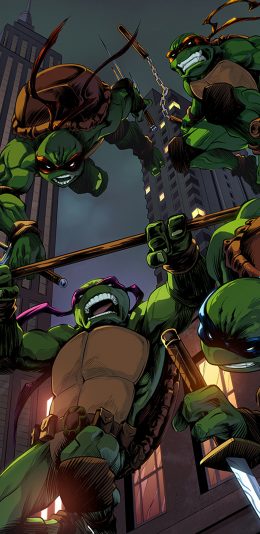 [2436x1125]忍者神龟 漫画 日本 苹果手机动漫壁纸图片