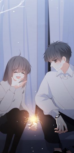 [2436x1125]怦然心动 国产漫画 少年 少女 苹果手机动漫壁纸图片