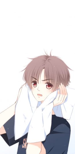 [2436x1125]怦然心动 国产漫画 少年 毛巾 苹果手机动漫壁纸图片