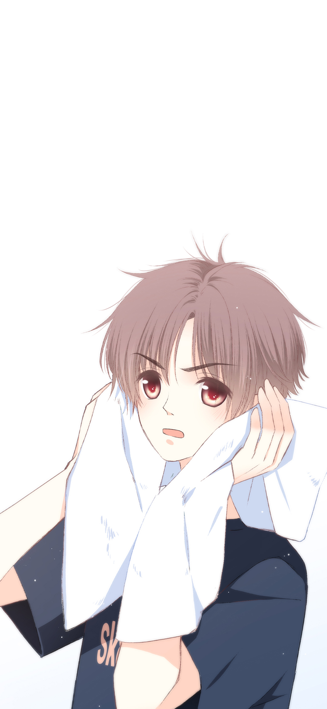 [2436×1125]怦然心动 国产漫画 少年 毛巾 苹果手机动漫壁纸图片