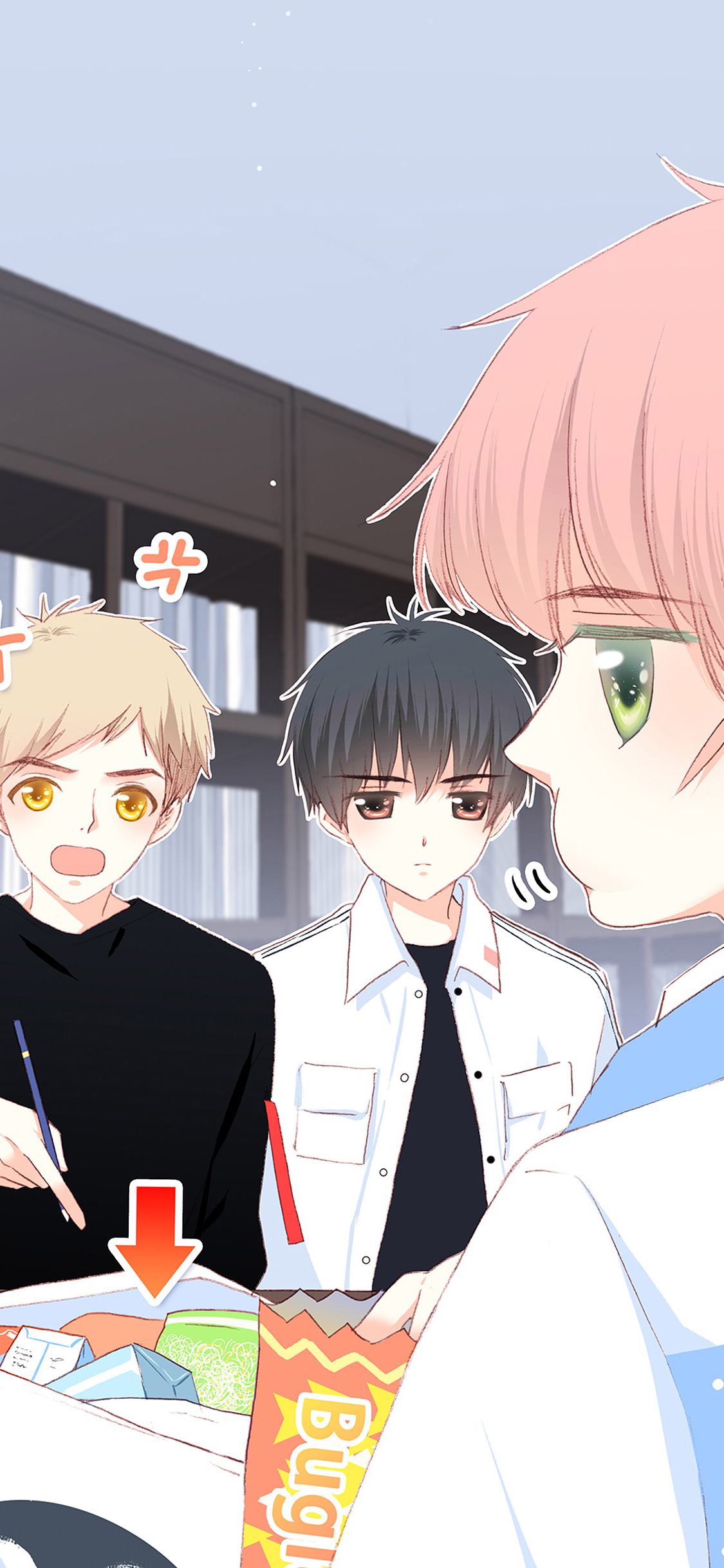 [2436×1125]怦然心动 国产漫画 少年 萧然 苹果手机动漫壁纸图片