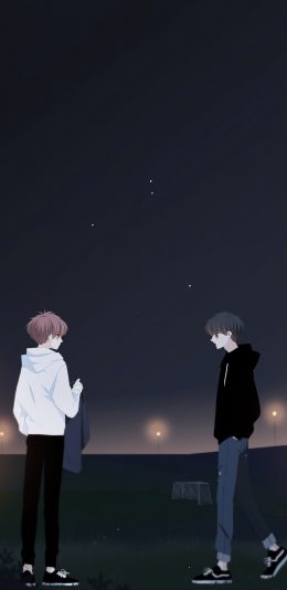 [2436x1125]怦然心动 国产漫画 江应怜 少年 苹果手机动漫壁纸图片