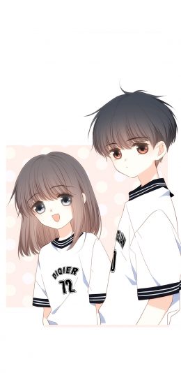 [2436x1125]怦然心动 漫画 狄淇儿 江应怜 绘画 苹果手机动漫壁纸图片