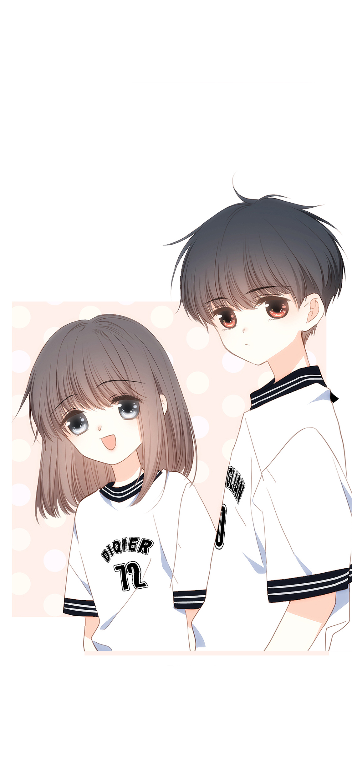 [2436×1125]怦然心动 漫画 狄淇儿 江应怜 绘画 苹果手机动漫壁纸图片