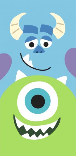 [2436x1125]怪兽大学 动画 卡通 色彩 大眼仔 苹果手机动漫壁纸图片