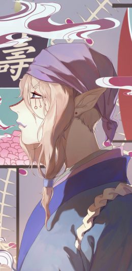 [2436x1125]怪化猫 日本 漫画 卖药郎 怪谈 动画 苹果手机动漫壁纸图片