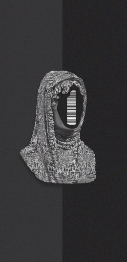 [2436x1125]怪诞插画 拼接 面巾 苹果手机动漫壁纸图片