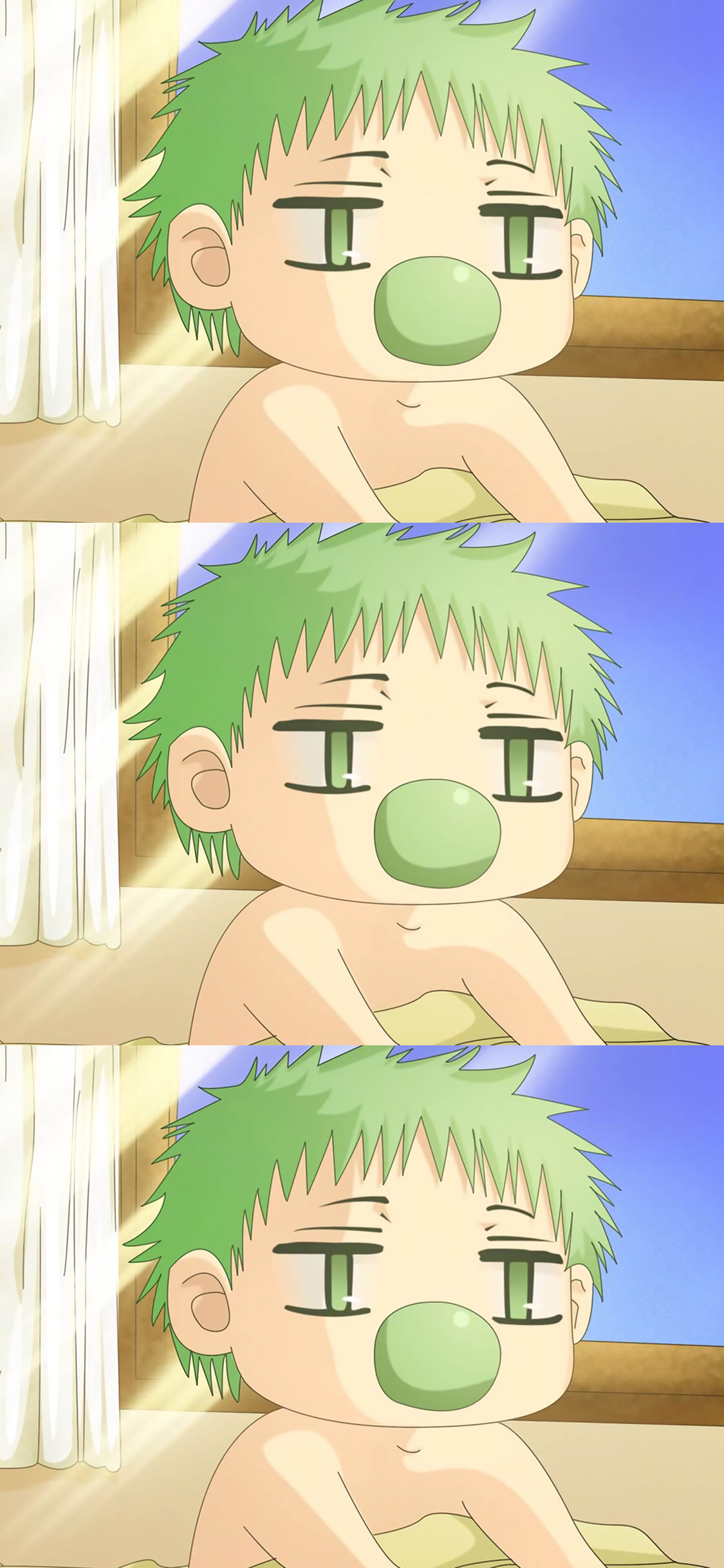 [2436×1125]恶魔奶爸 魔王的父亲 动画 男鹿辰已 小贝鲁 苹果手机动漫壁纸图片