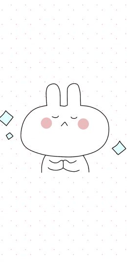 [2436x1125]情侣壁纸 兔子 简约 可爱 手绘 苹果手机动漫壁纸图片