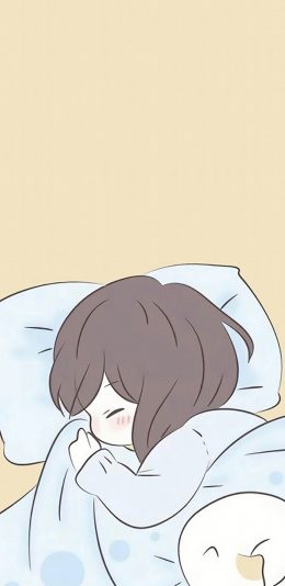 [2436x1125]情侣壁纸 睡眠 女孩 苹果手机动漫壁纸图片