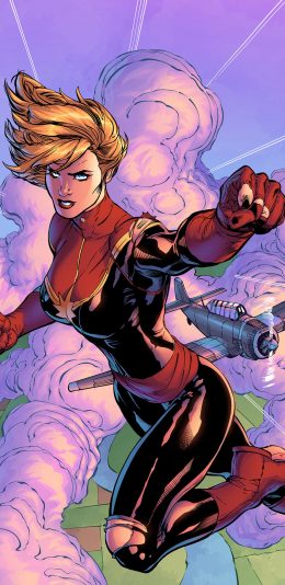 [2436x1125]惊奇队长 复仇者联盟 超级英雄 漫威 欧美 苹果手机动漫壁纸图片