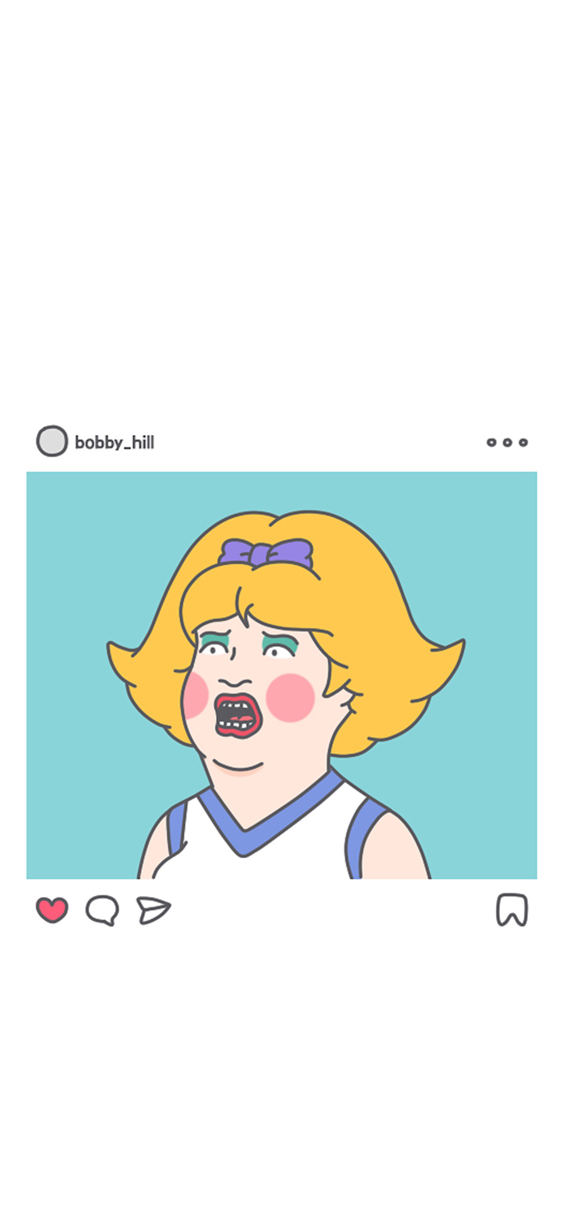 [2436×1125]惊恐 金发 女孩 搞怪 苹果手机动漫壁纸图片