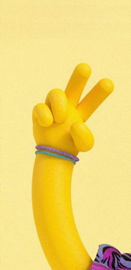 [2436x1125]手部 特写 剪刀手 比耶 苹果手机动漫壁纸图片