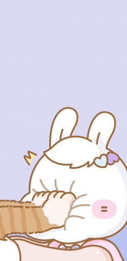 [2436x1125]打脸 兔子 萌咔便利店 猫爪 可爱 苹果手机动漫壁纸图片