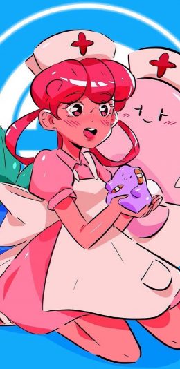 [2436x1125]护士 日系 少女 动漫 二次元 苹果手机动漫壁纸图片