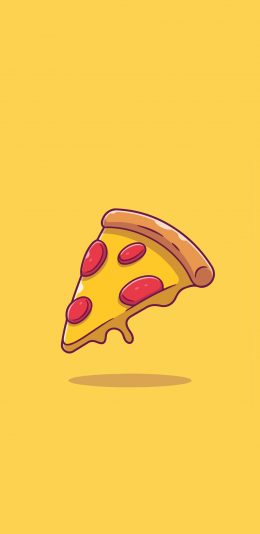 [2436x1125]披萨 黄色 食物 苹果手机动漫壁纸图片
