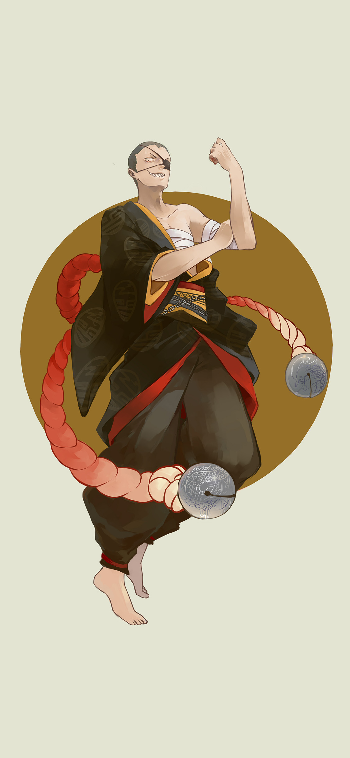 [2436×1125]排球少年 乌野成员 田中龙之介 苹果手机动漫壁纸图片