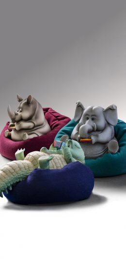 [2436x1125]插图 3D 大象 犀牛 鳄鱼 苹果手机动漫壁纸图片