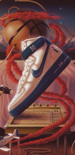 [2436x1125]插图 Nike 品牌 鞋子 篮球 苹果手机动漫壁纸图片