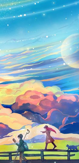 [2436x1125]插图 动漫 场景 二次元世界 唯美 苹果手机动漫壁纸图片