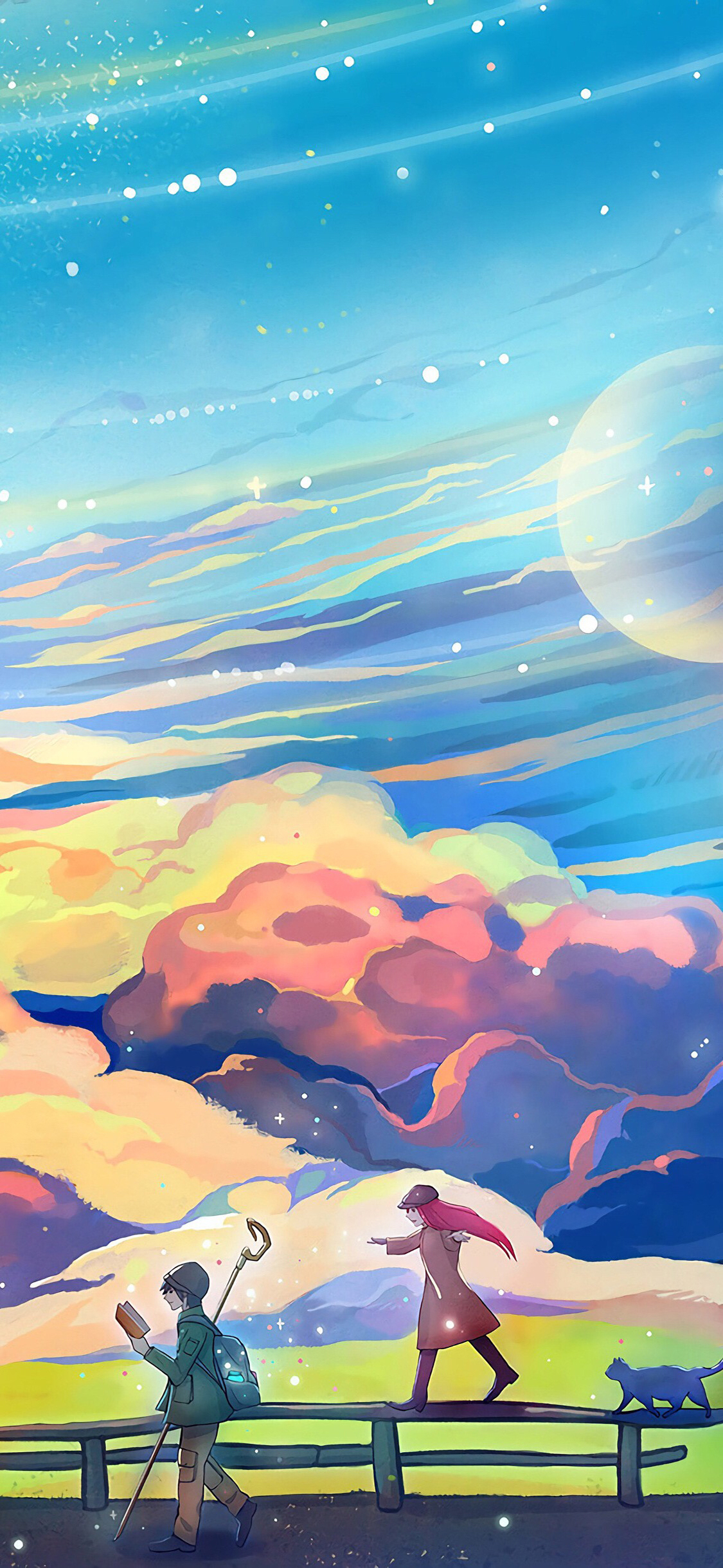 [2436×1125]插图 动漫 场景 二次元世界 唯美 苹果手机动漫壁纸图片