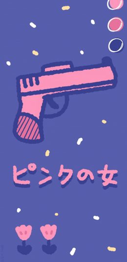 [2436x1125]插图 卡通 枪 日文 苹果手机动漫壁纸图片
