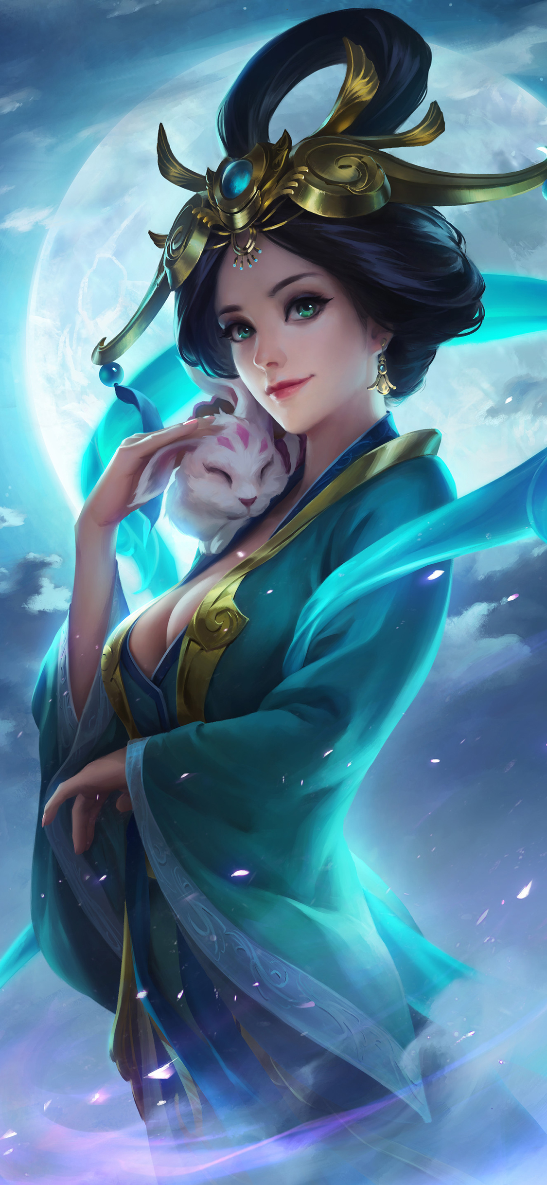 [2436×1125]插图 古风 美女 宠物 苹果手机动漫壁纸图片