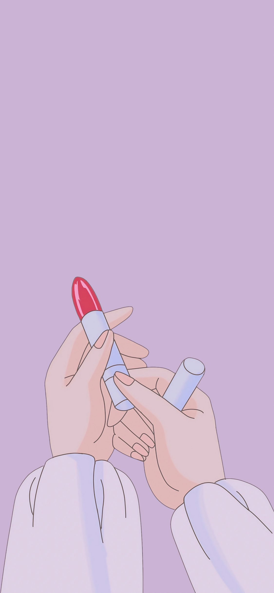 [2436×1125]插图 唇膏 口红 苹果手机动漫壁纸图片