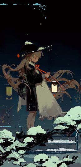 [2436x1125]插图 女巫 许愿 魔法 苹果手机动漫壁纸图片