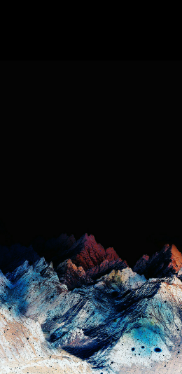 [2436x1125]插图 山峰 色彩 苹果手机动漫壁纸图片