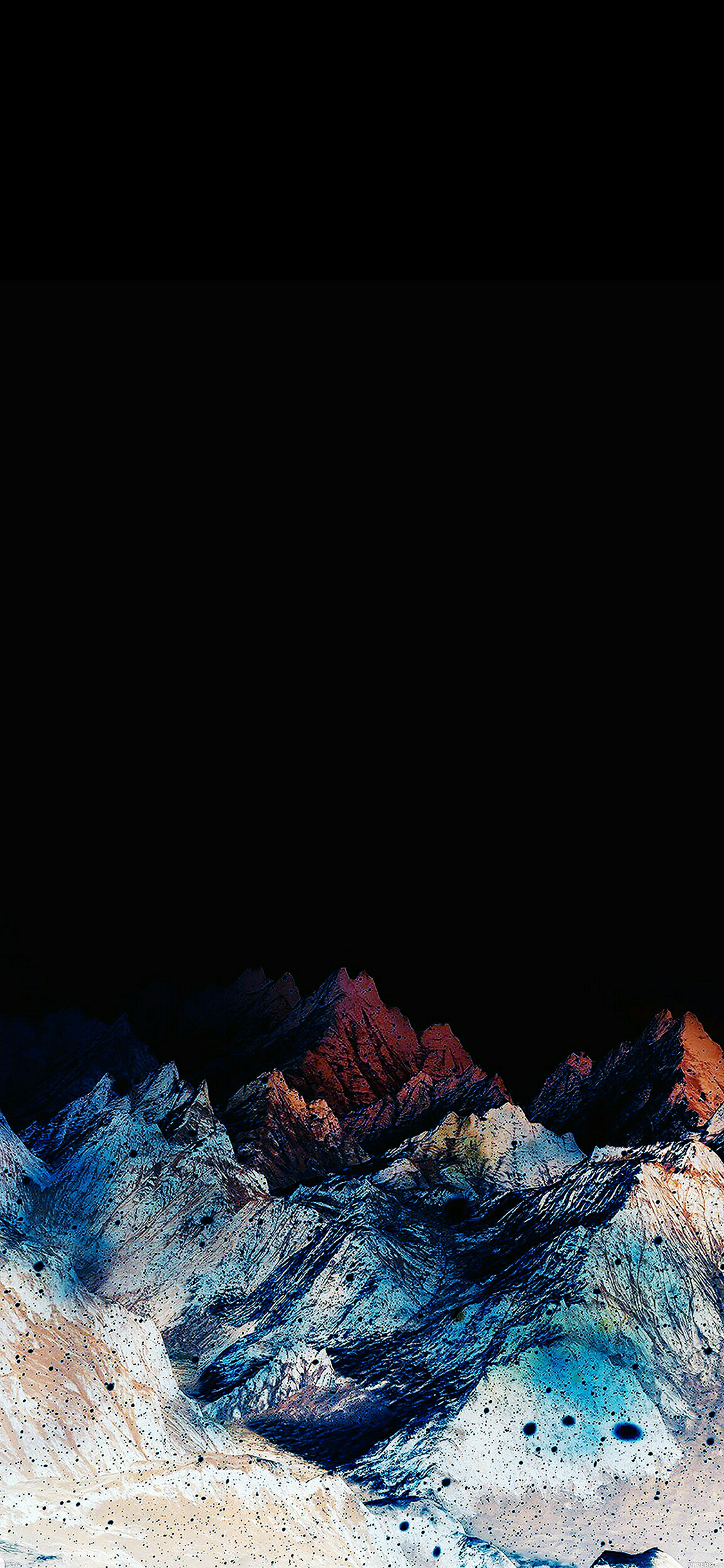 [2436×1125]插图 山峰 色彩 苹果手机动漫壁纸图片