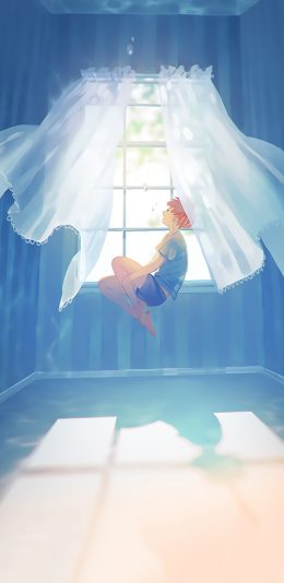 [2436x1125]插图 房间 男孩 夏日 苹果手机动漫壁纸图片