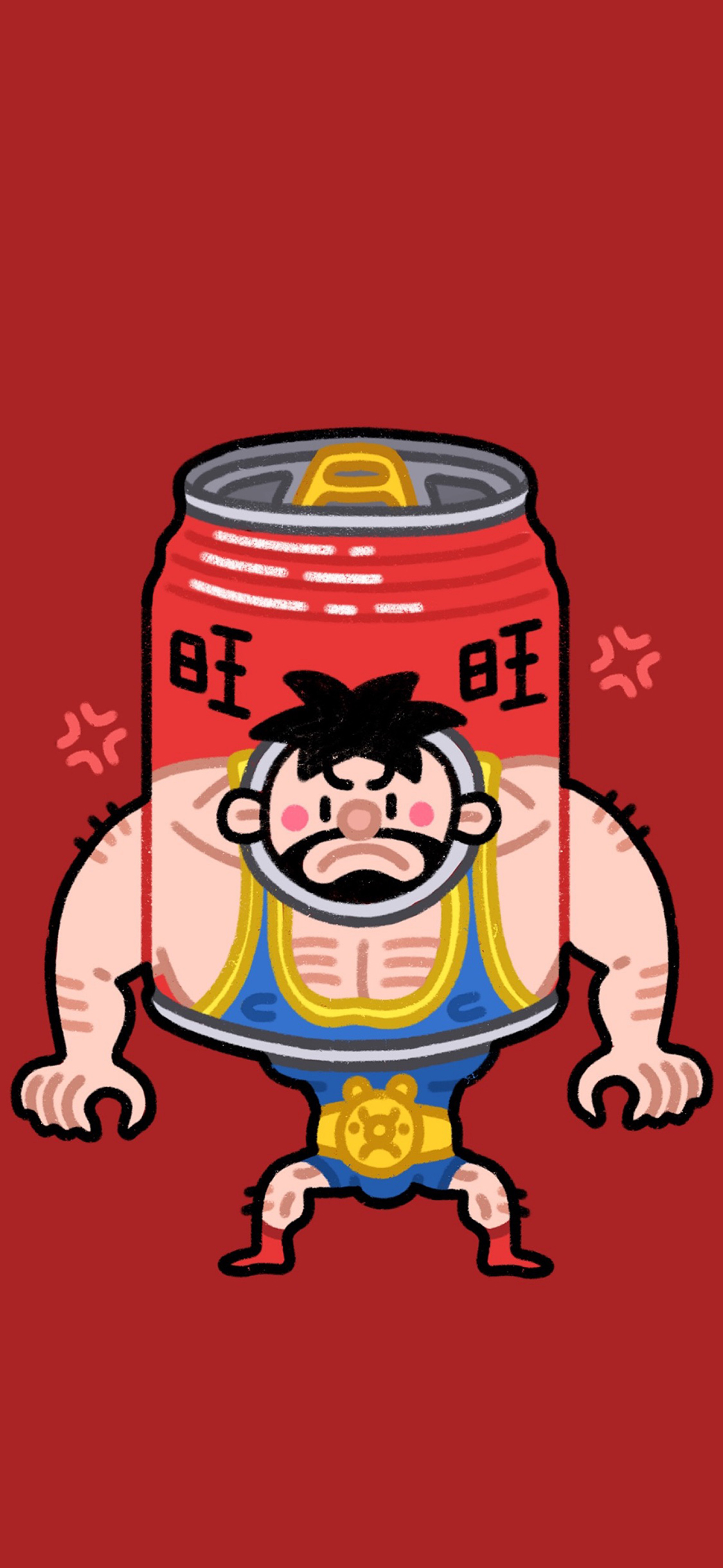 [2436×1125]插图 旺仔 旺旺 搞笑 苹果手机动漫壁纸图片