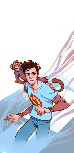 [2436x1125]插图 欧美 男孩 猴子 苹果手机动漫壁纸图片