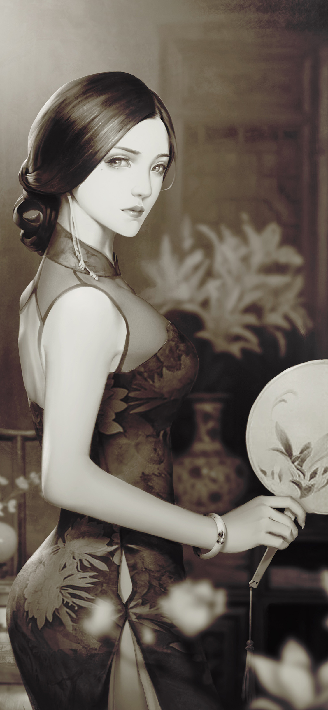 [2436×1125]插图 气泡 美女 二次元 苹果手机动漫壁纸图片