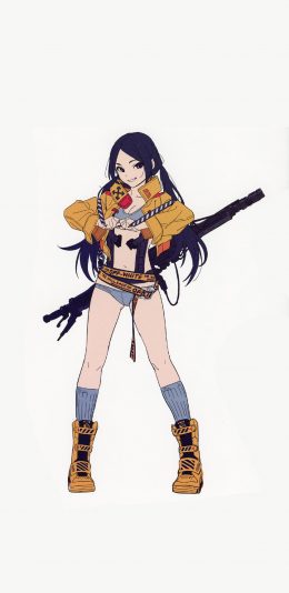 [2436x1125]插图 潮流 少女  火辣 苹果手机动漫壁纸图片