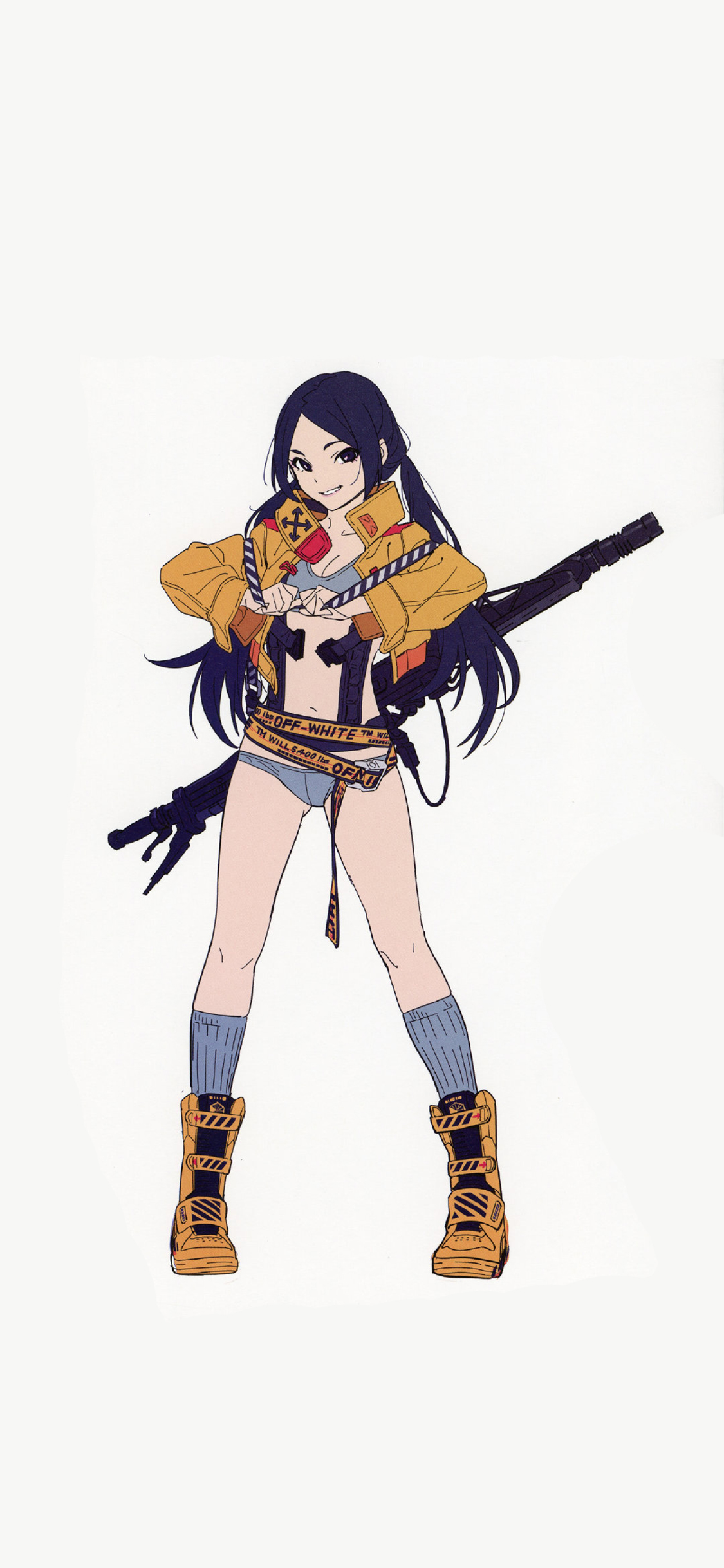 [2436×1125]插图 潮流 少女  火辣 苹果手机动漫壁纸图片