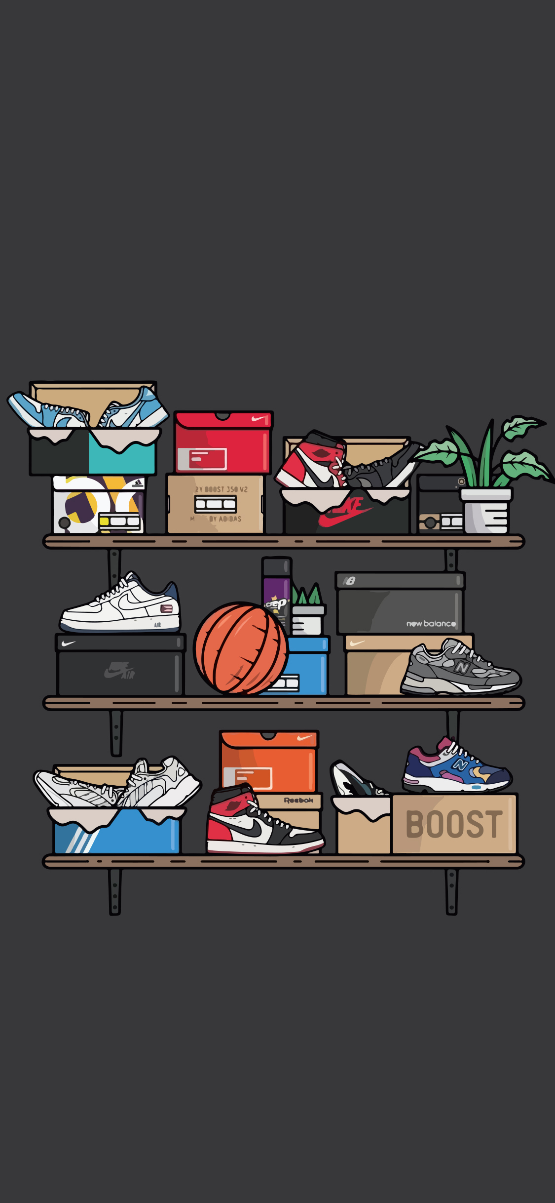 [2436×1125]插图 潮鞋 品牌 时尚 苹果手机动漫壁纸图片