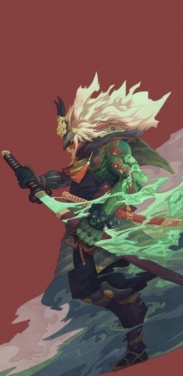 [2436x1125]插图 百鬼夜行 混沌武士 神鬼 苹果手机动漫壁纸图片