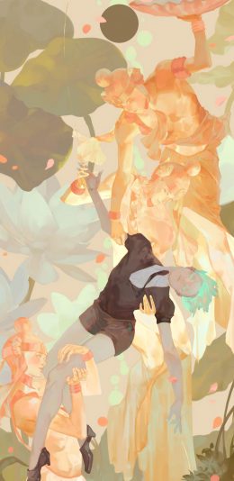 [2436x1125]插图 神佛 救赎 信仰 苹果手机动漫壁纸图片