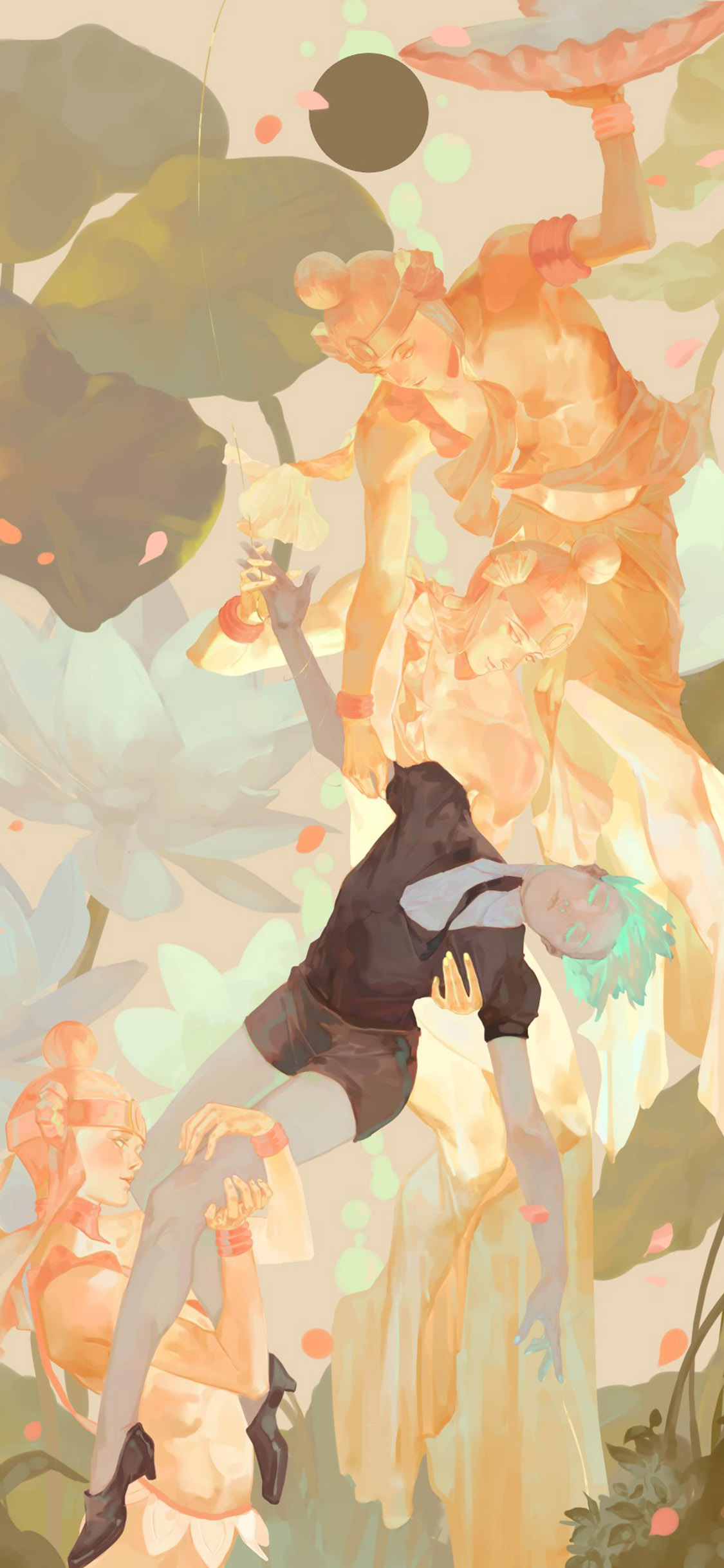 [2436×1125]插图 神佛 救赎 信仰 苹果手机动漫壁纸图片