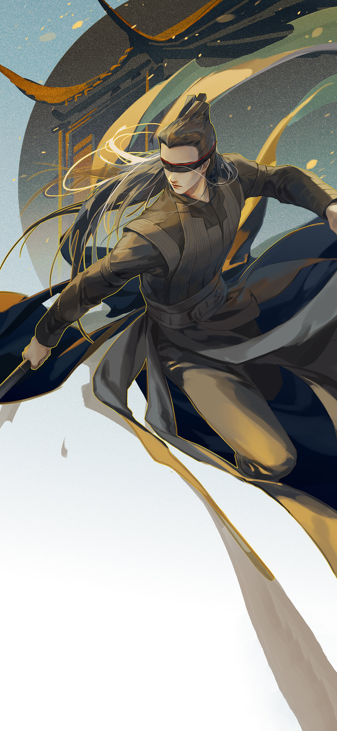 [2436×1125]插图 网剧 庆余年 五竹 苹果手机动漫壁纸图片