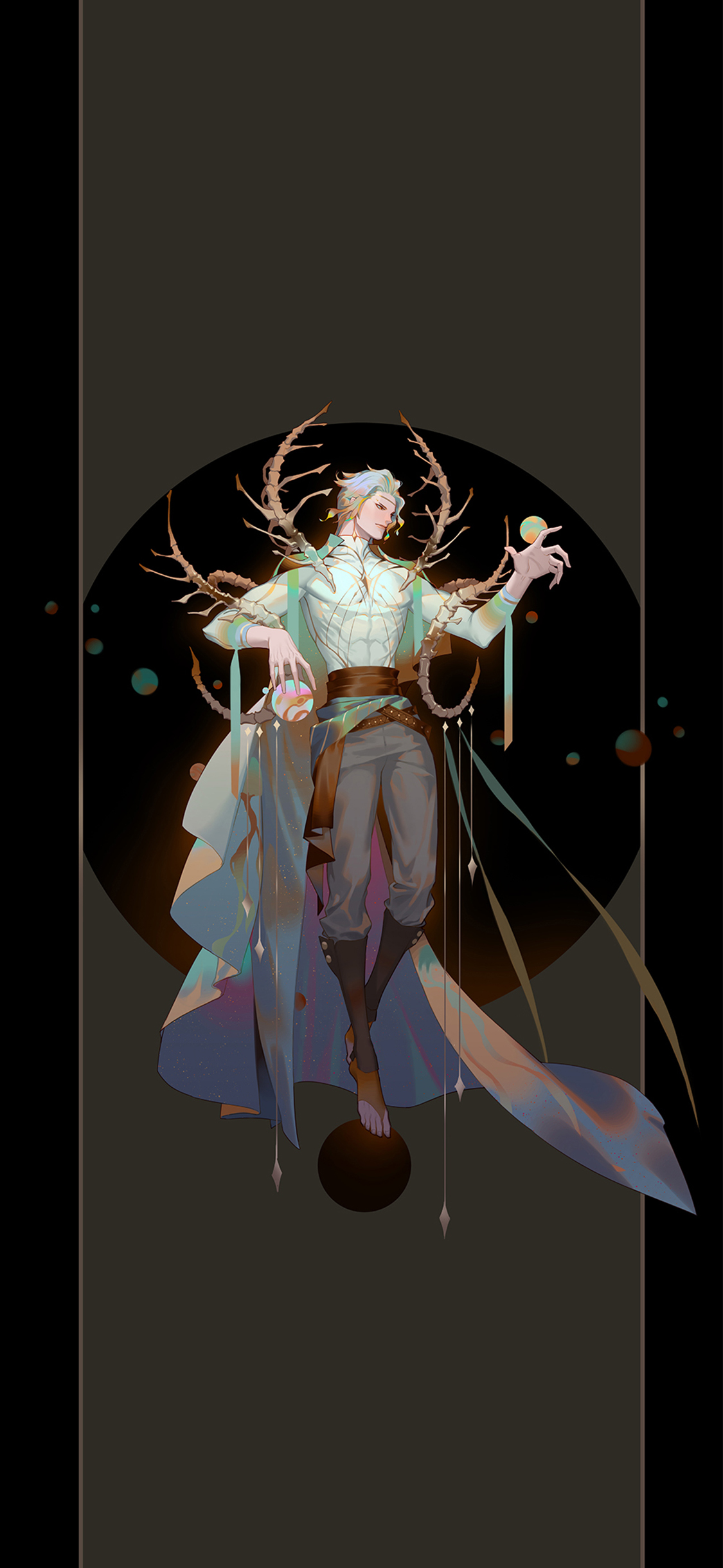 [2436×1125]插图 美少年 梦幻 行星 苹果手机动漫壁纸图片