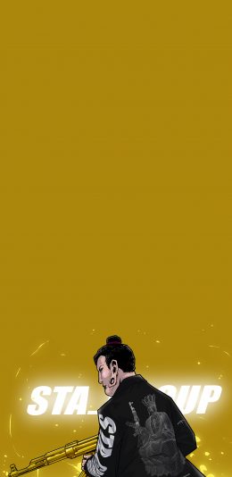 [2436x1125]插图 西游记 如来佛 动漫版 冲锋枪 苹果手机动漫壁纸图片