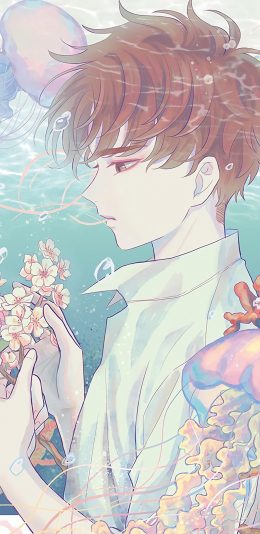 [2436x1125]插画 百变小樱 小狼 苹果手机动漫壁纸图片