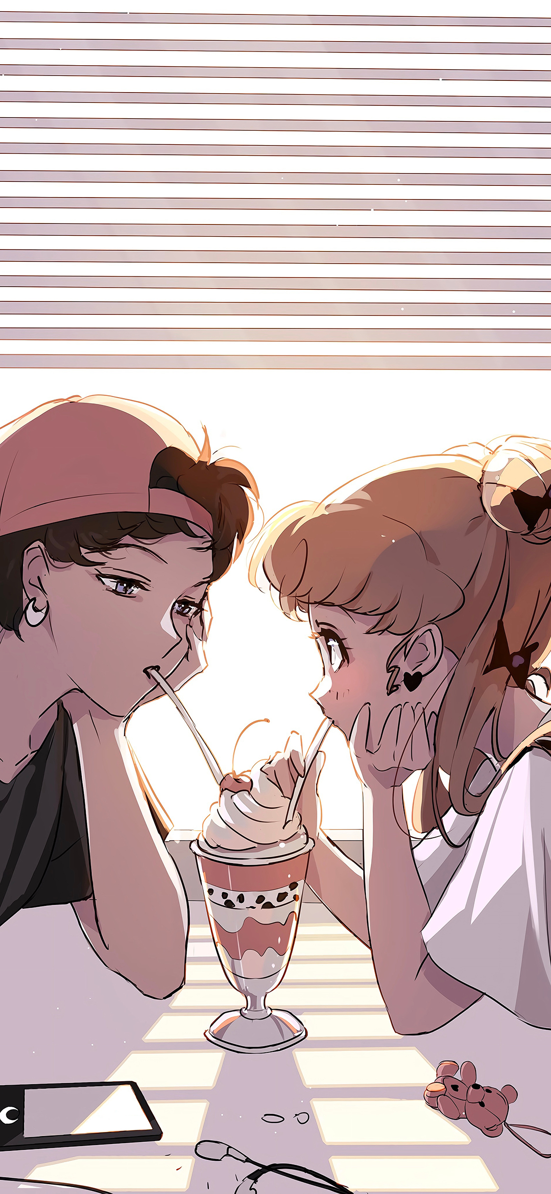 [2436×1125]插画 美少女战士 水兵月 苹果手机动漫壁纸图片