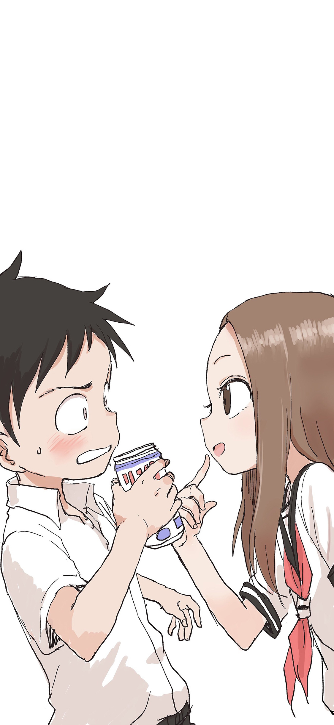 [2436×1125]擅长捉弄的高木同学 日本 漫画 二次元 西片 苹果手机动漫壁纸图片