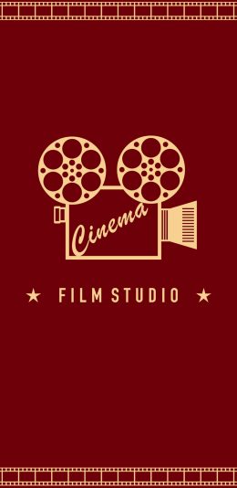 [2436x1125]放映机 复古 cinema 红 苹果手机动漫壁纸图片